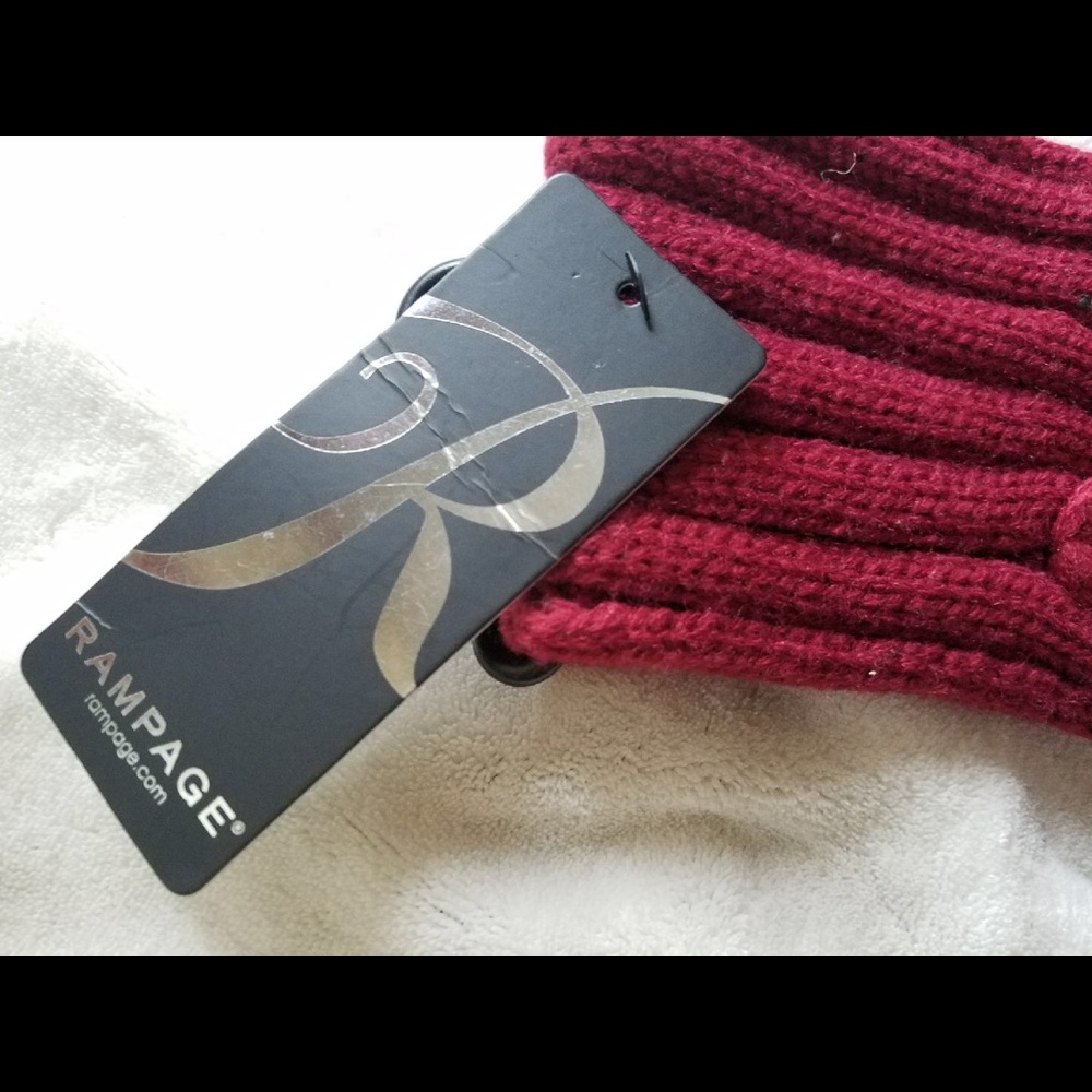 NEW! Rampage // Women's Rib Knit Flower Headwrap - Picture 5 of 5