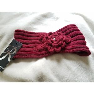 NEW! Rampage // Women's Rib Knit Flower Headwrap