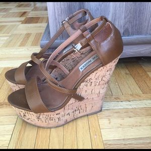 Steve Madden wedges with cork platform heel