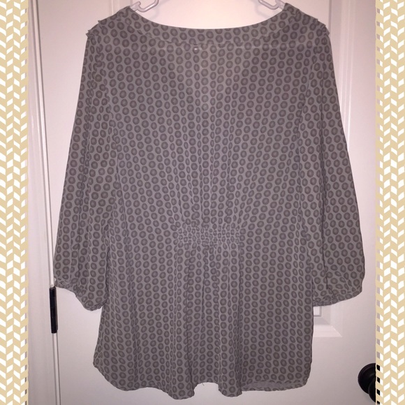๐ Gray dot Button-up Blouse ๐ - Picture 2 of 2