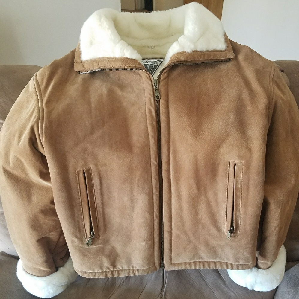 Leather/Suede Jacket w faux fur super soft lining
