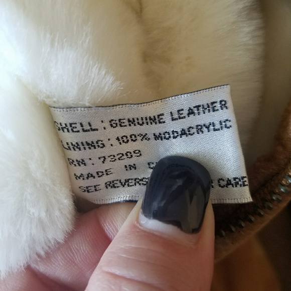 Leather/Suede Jacket w faux fur super soft lining - Picture 3 of 5