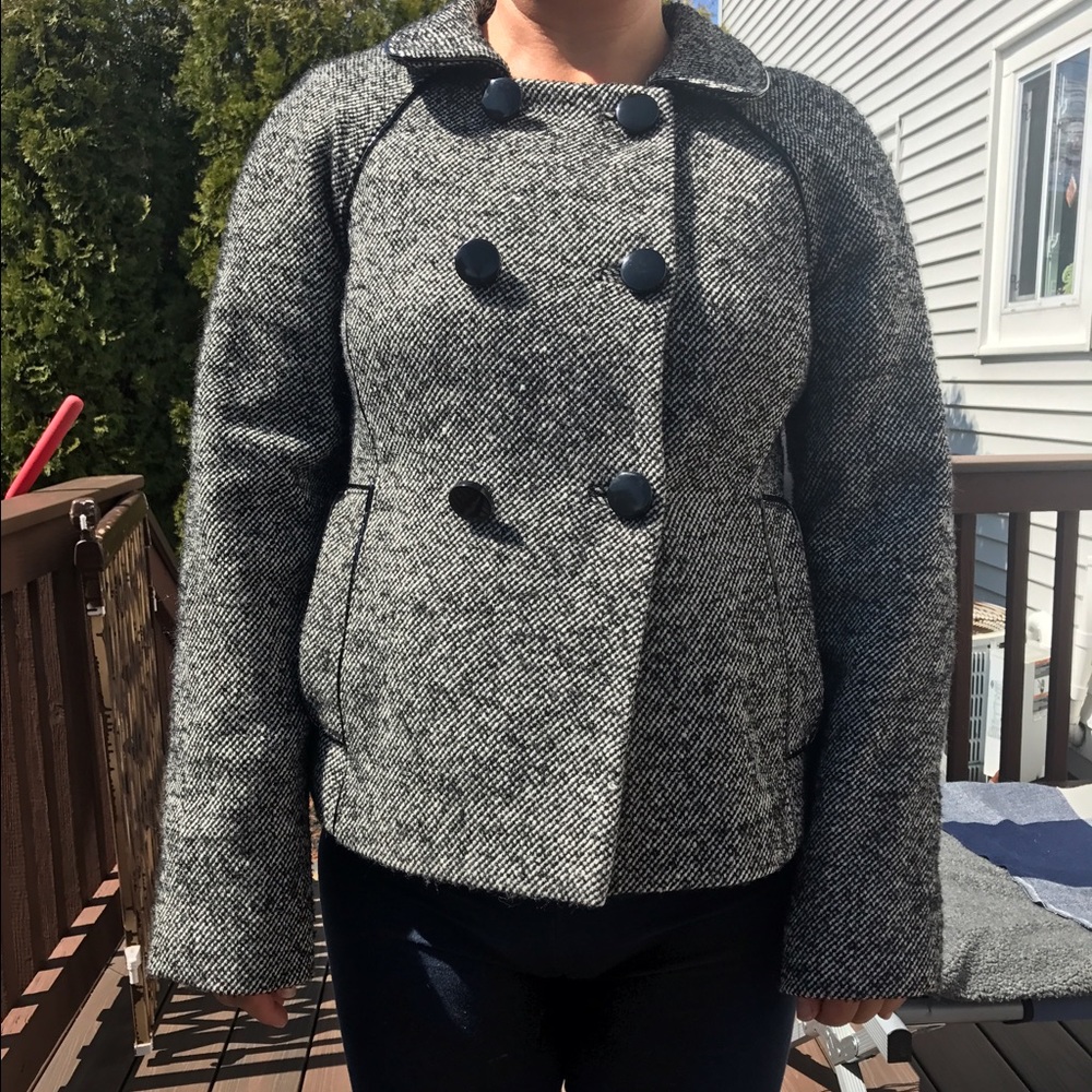 Banana Republic Grey Coat SZ 4