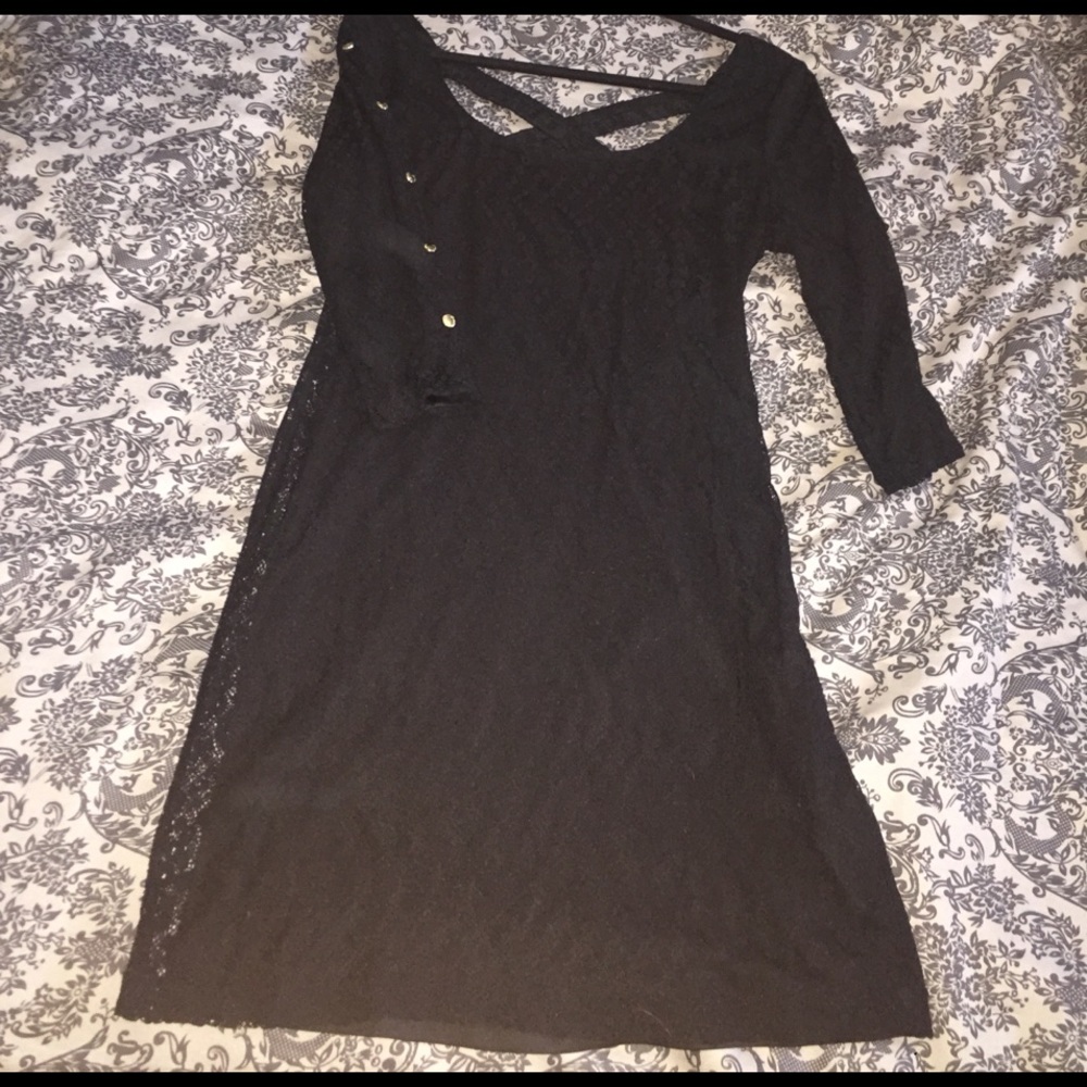 Guess Black Lace Dress
