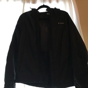 Columbia Rain Jacket. Size Small. black