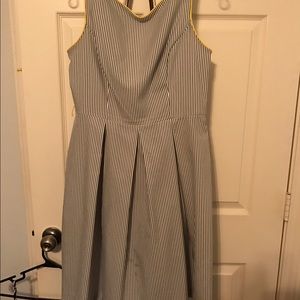 Blue and white stripe dress