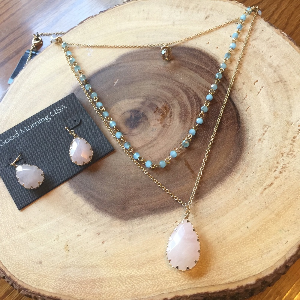 boutique necklace and earring set.