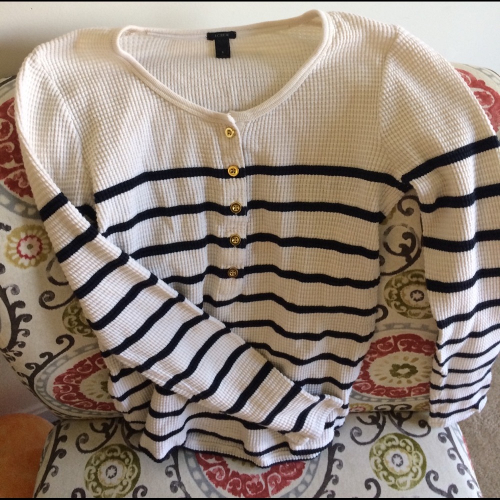 J crew Striped Henley