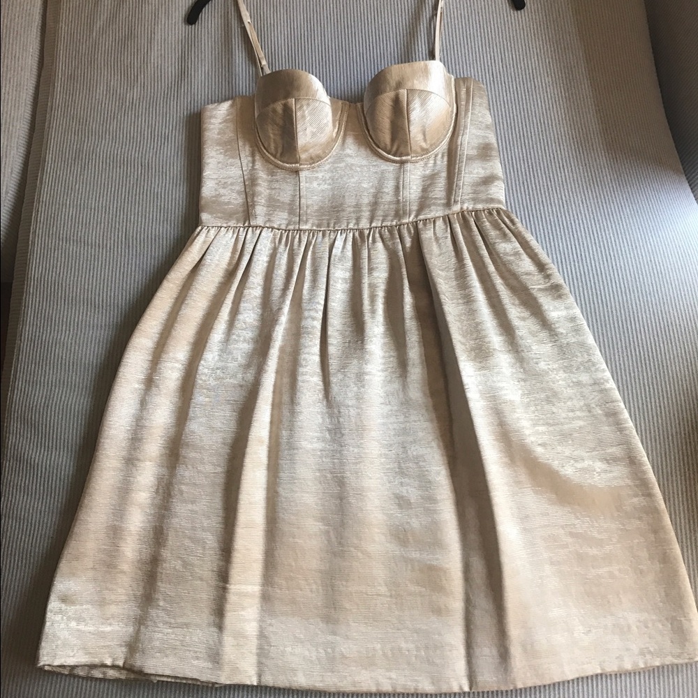 Champagne colored "madonna" babydoll dress