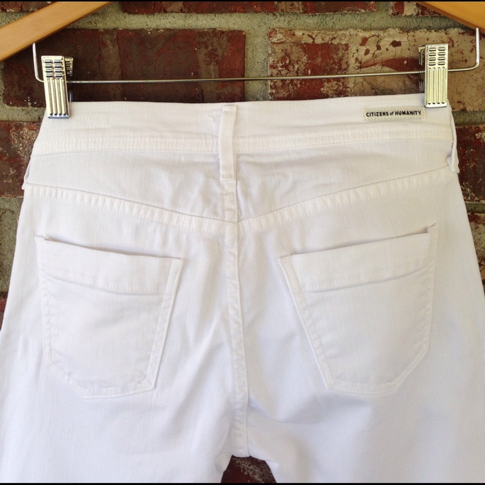 Citizens of Humanity "Dani" white cropped jean