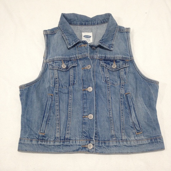 Old Navy Jackets & Blazers - Old Navy denim jean vest light wash size medium