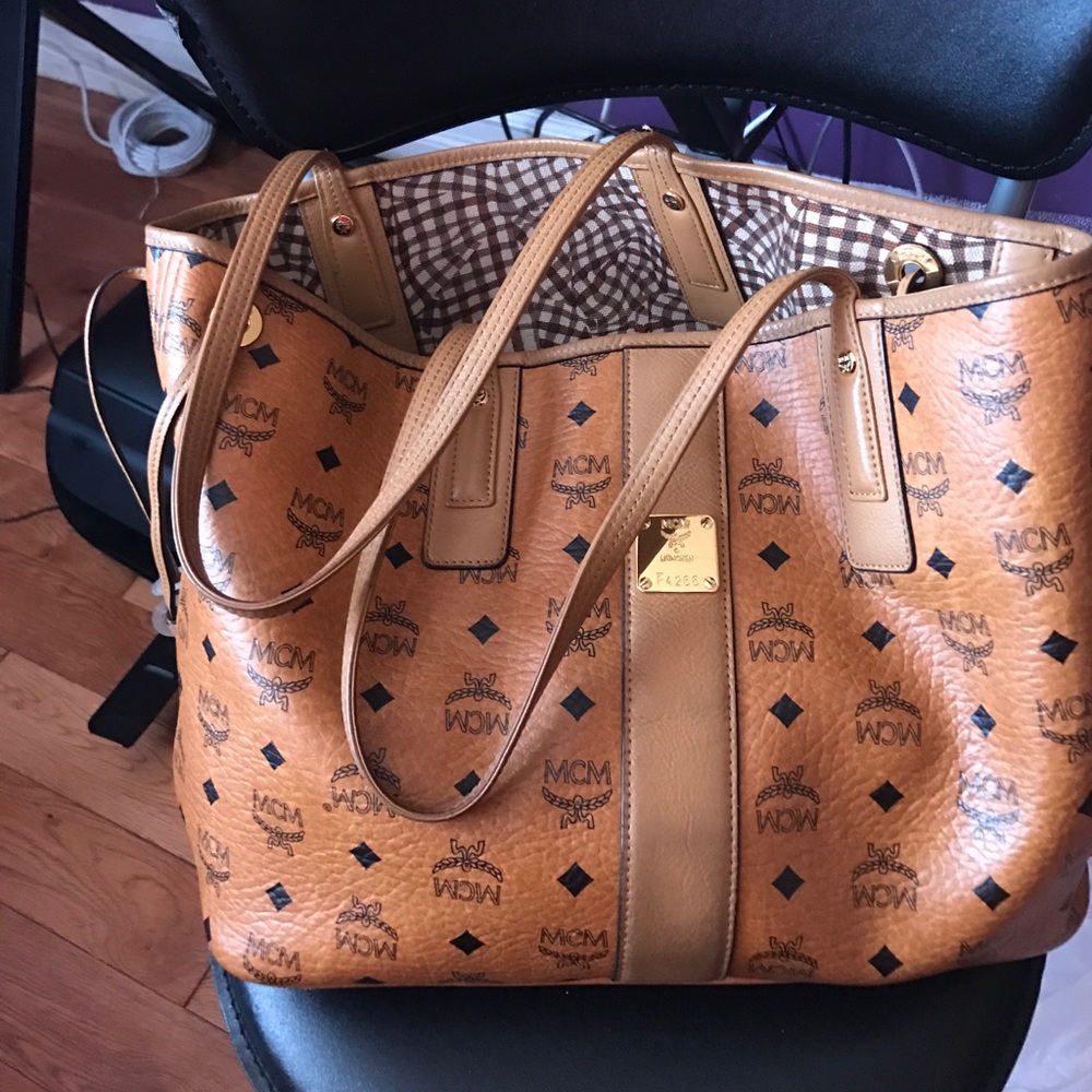 Authentic mcm reversible tote