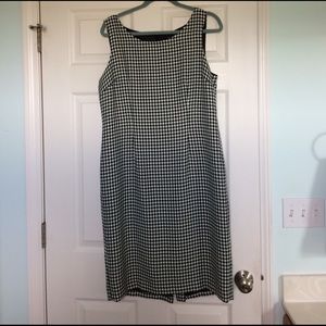 Kasper Houndstooth Sheath Dress