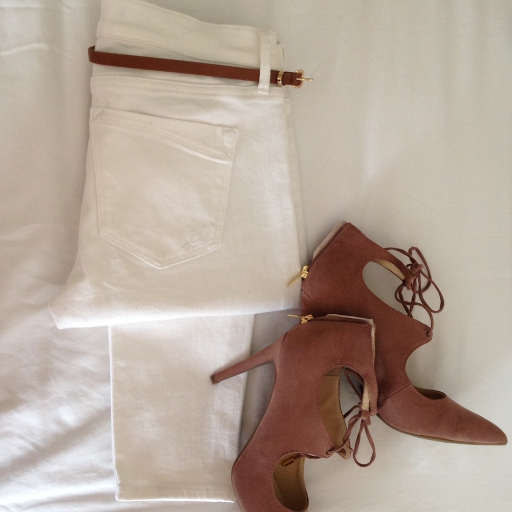 Express Mid Rise Leggings White