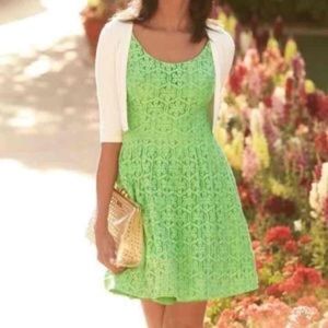 Lilly Pulitzer Posey Dress Green 14 XL L Lace
