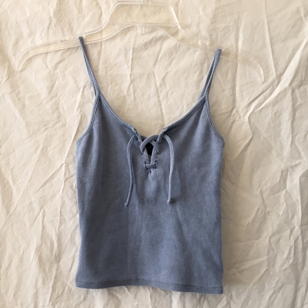 TopShop Lace Up Cropped Tank