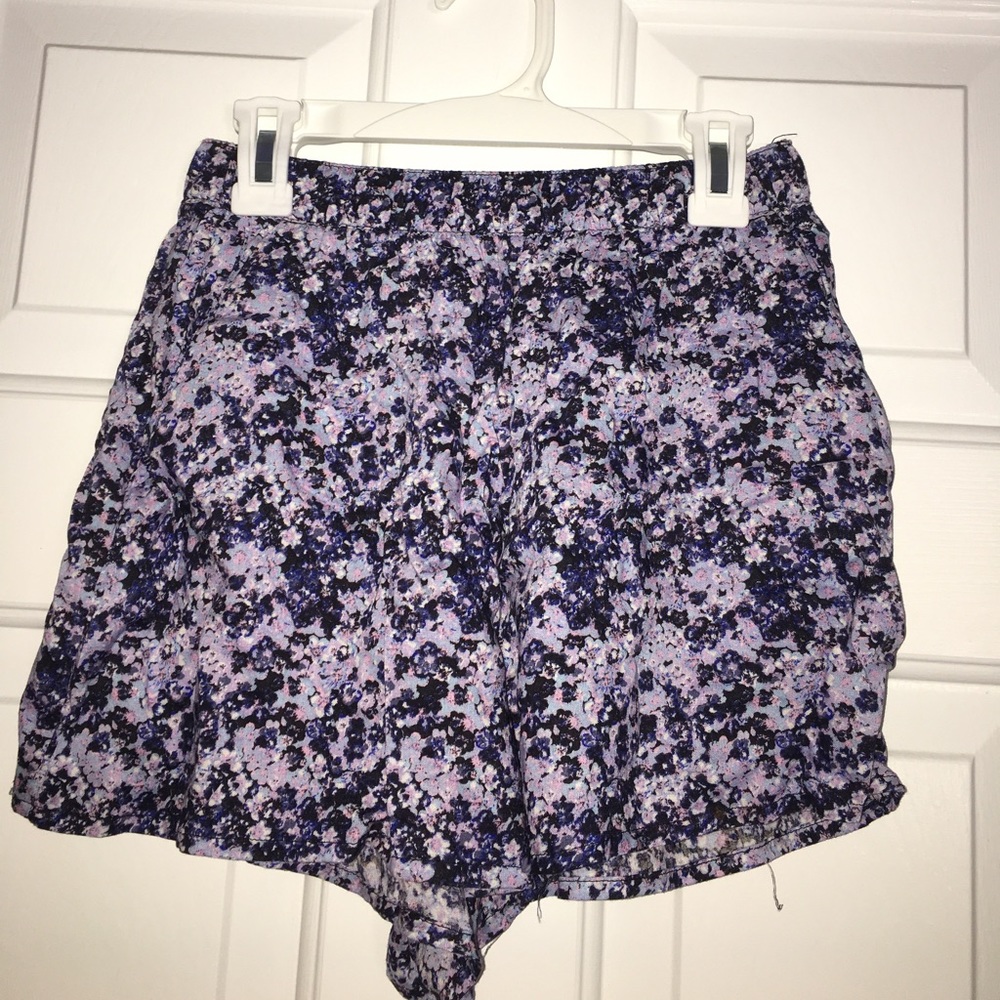 high waisted floral shorts