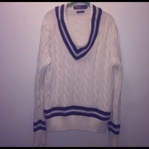 Men's Polo V-Neck Sweater