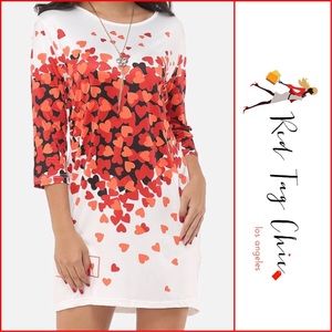 💯% New Sexy Heart Printed Shift Dress