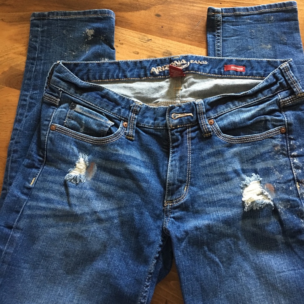 Blue denim jeans