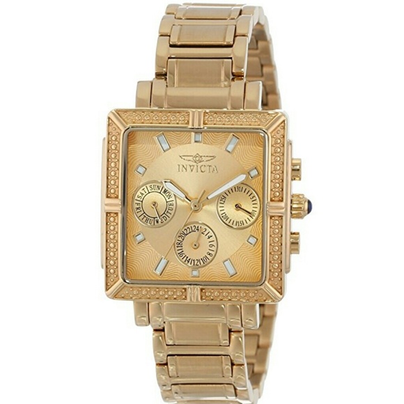 Big Sale,INVICTA $700 18k Gold Crystal WATCH