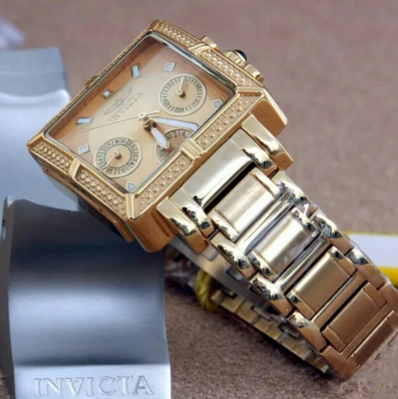 Big Sale,INVICTA $700 18k Gold Crystal WATCH main image 4