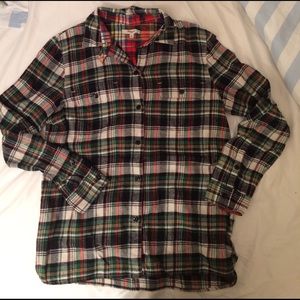 Madewell ex boyfriend flannel shirt