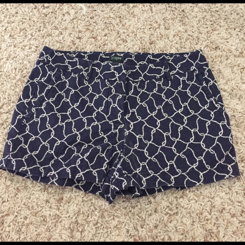 JCREW SZ 2 City fit short with nautical rope print