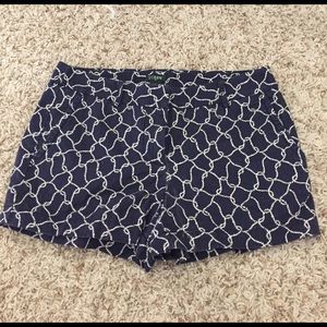 JCREW SZ 2 City fit short with nautical rope print