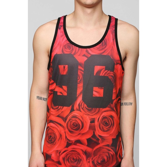 Mesh Rose Tank Top, Urban Outfitters Men's - Picture 8 of 8
