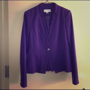 Single Button Purple Blazer