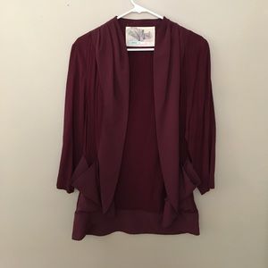 Urban outfitters Silk maroon kimchi blue cardigan