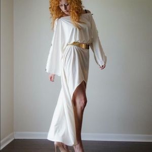 VINTAGE DISCO white Asymmetrical Dress