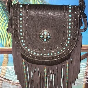 New Montana West fringe purse