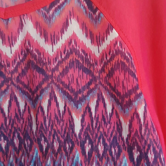 🔴 2 for $10 Girls Red, Blue, White Sheer Blouse - Picture 4 of 4