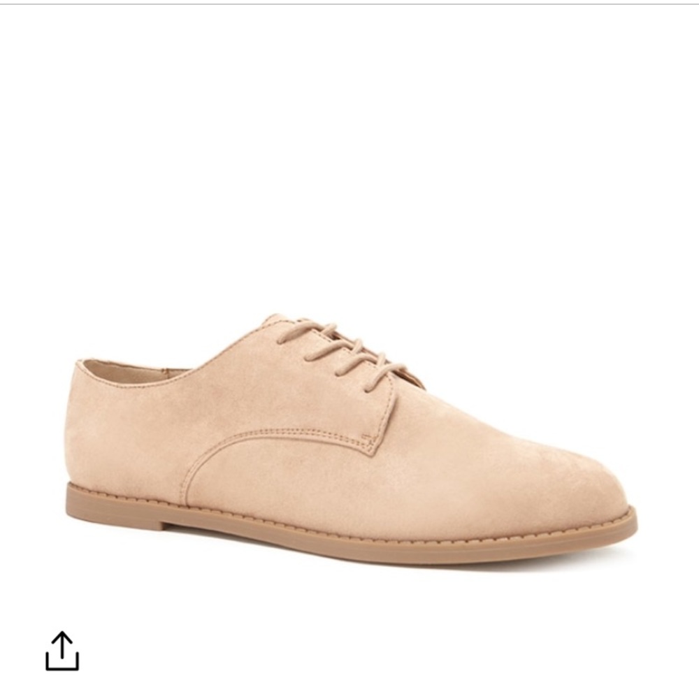 Taupe Faux Suede Oxfords