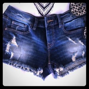 Express distressed shorts