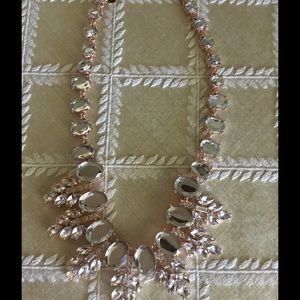 Rose gold & rhinestone necklace