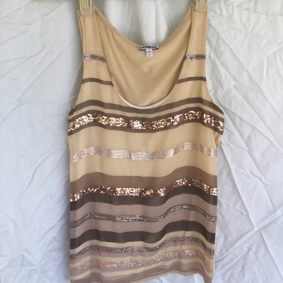 Express multicolored with sequins top Size S - Picture 1 of 4