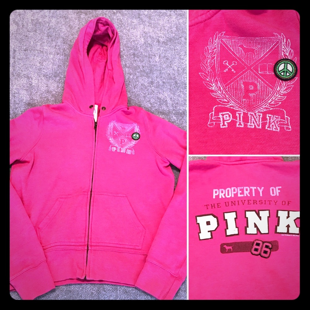 PINK Victoria's Secret Zip front hoodie