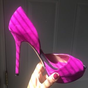 Zara Berry Colored D'orsay Pumps