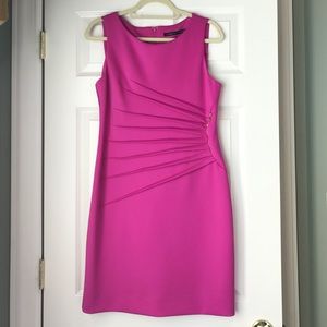 Bright pink sleeveless dress by Ivanka Trump.