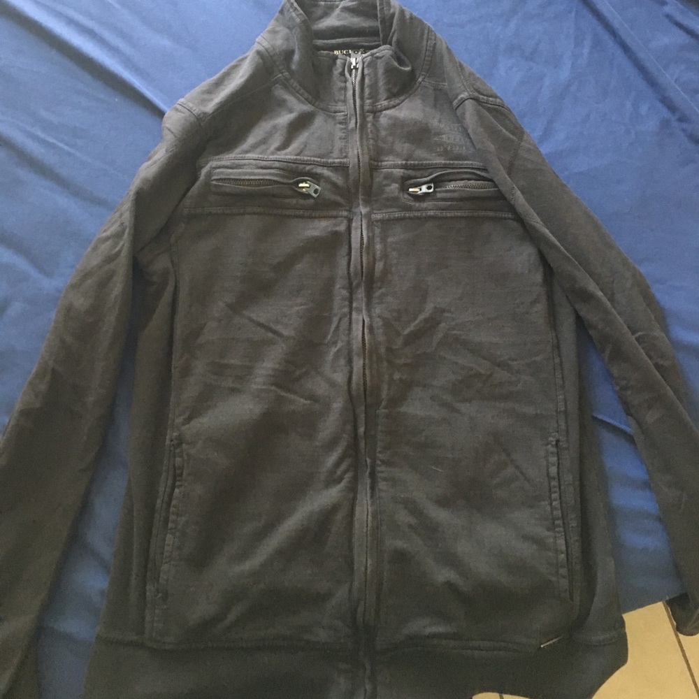 Black slim fit, zip up sweater