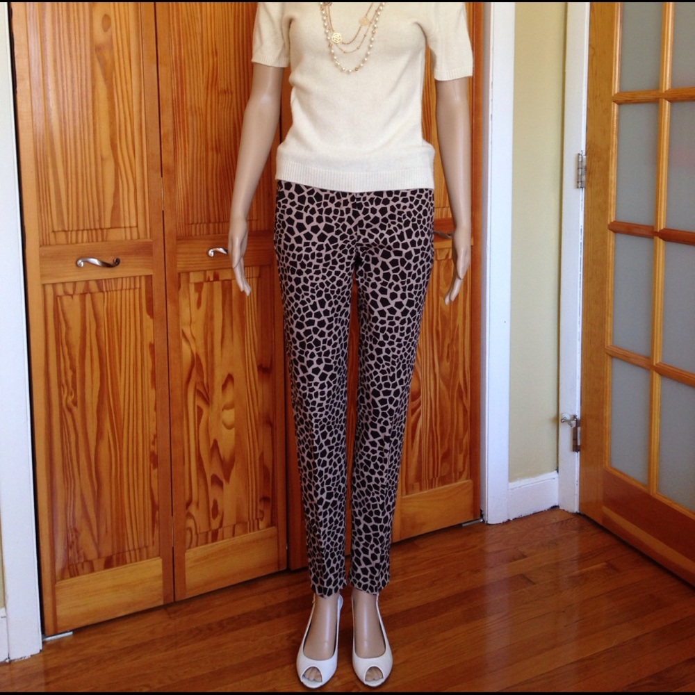 Max Mara brand new skinny leopard pants. US 4