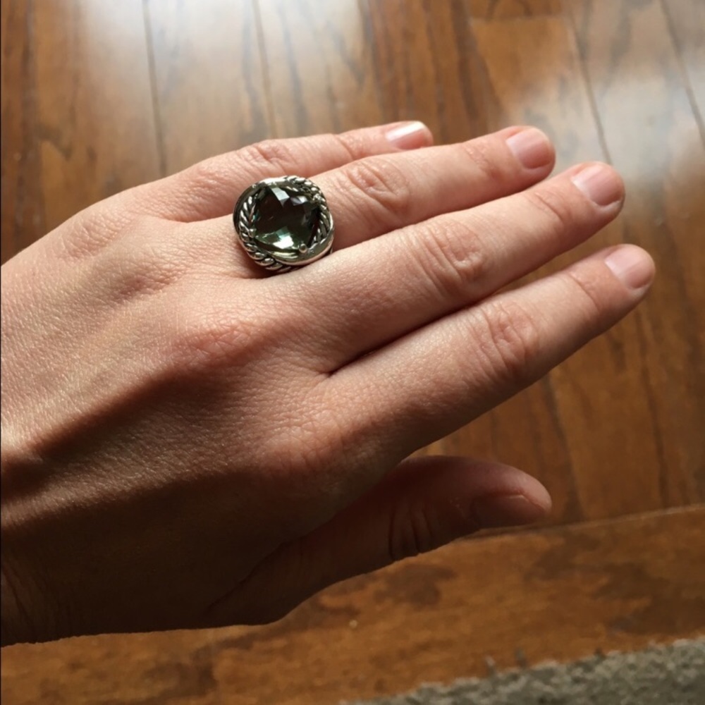 HOLD **  11mm infinity ring 11mm prasolite