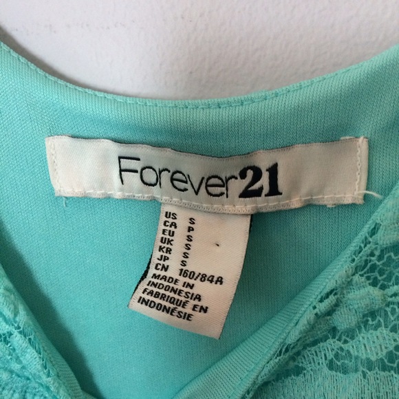 Lace overlay, mint dress - Picture 5 of 6