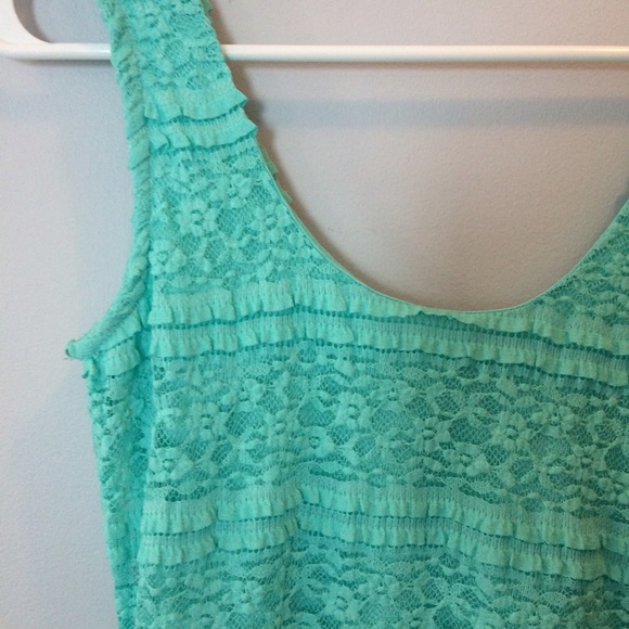Lace overlay, mint dress - Picture 6 of 6