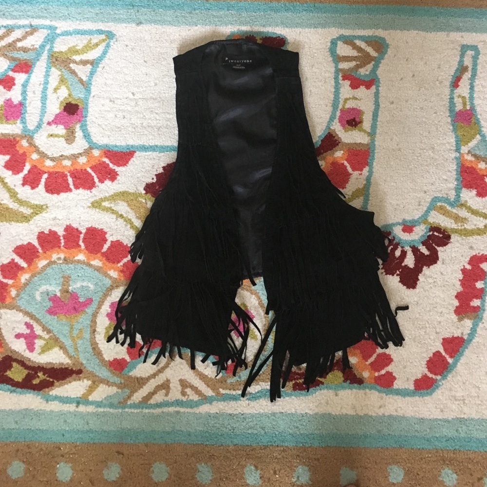 VINTAGE SUDE FRINGE VEST