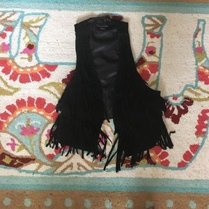 VINTAGE SUDE FRINGE VEST
