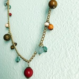Multi Charm Long Necklace